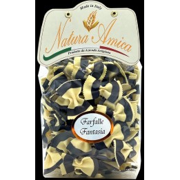 Makaron farfalle biało - czarny